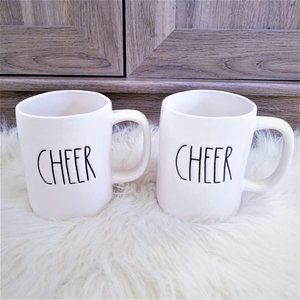 NWT Rae Dunn CHEER Mugs - 2 pc Set
